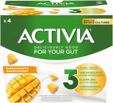 Danone Activia mangojogurt, 4 x 125 g (500 g)