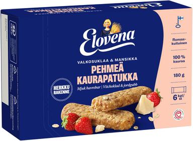 Elovena valge šokolaadi ja maasikatega pehme kaerabatoon 6 x 30 g