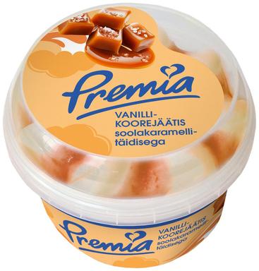 Premia Vanilli-Koorejäätis Soolakaramellitäidisega 250 G/0,5l