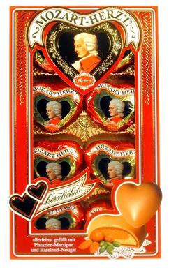 Mozart kommikarp 80g martsipani-šokolaadi südamed