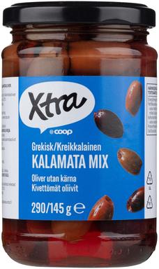 Xtra tumedate ja heledate kalamataoliivide segu 290/145g