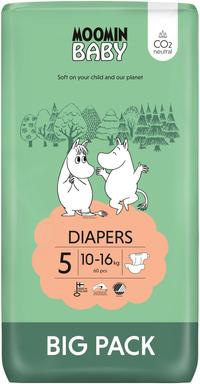 Moomin baby teipmähkmedr 5 60tk 10-16kg
