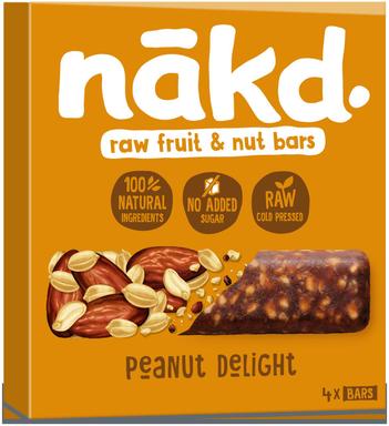 Nakd toorbatoon maapähklimaius multipakk 4x35g