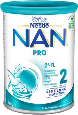 Nan Pro 2 Piimal põhinev jätkupiimasegu 800 g, alates 6-elukuust