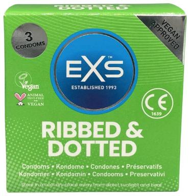 EXS Ribbed&Dotted kondoomid 3tk