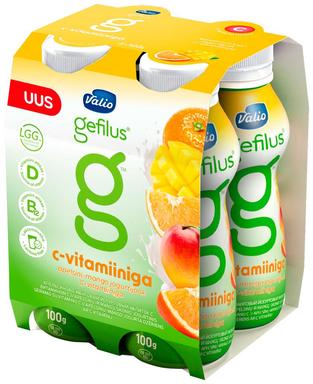 VALIO GEFILUS Apelsini-mango jogurtijook4x100g (laktoosivaba)
