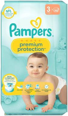 Pampers Premium Protect teipmähkmed 3, 6-10kg 46tk