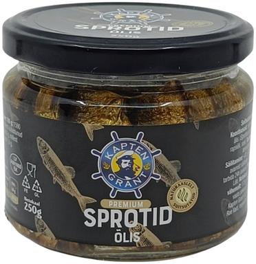 Kapten Grant Sprotid õlis (klaaspurk) 250g