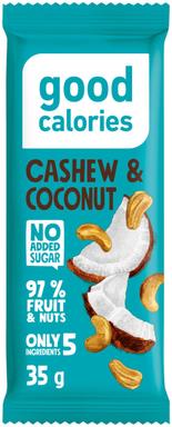 Energia datlibatoon GOOD CALORIES india pähklite, maapähklite ja kookosega 35g
