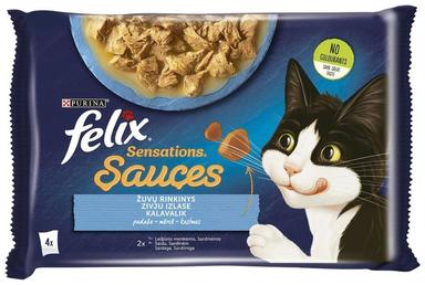 Felix Sensations kiisueine 4*85g süsik