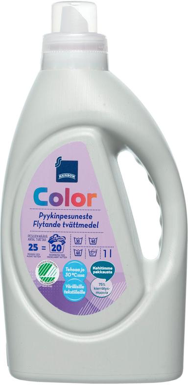 Rainbow Color Pyykinpesuneste V rillisille Tekstiileille 1l S kaupat 