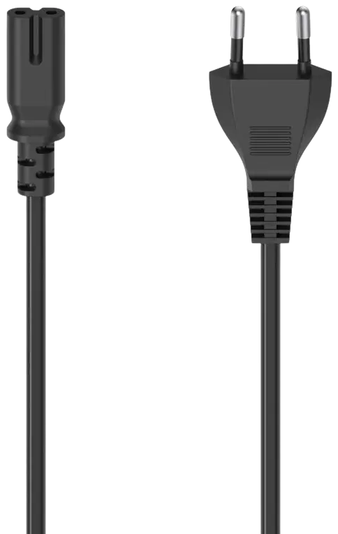 Hama Laitevirtajohto, CEE 7/16 (Type C/Euro plug) - 2-pin plug C7, 5,0 m, musta
