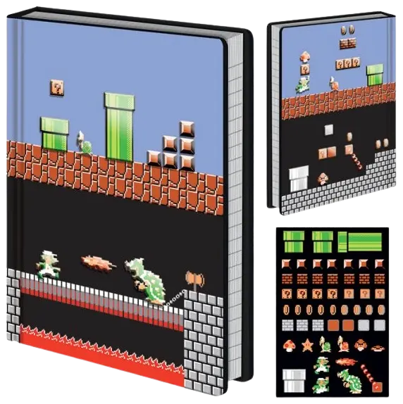 Super Mario BROS muistikirja ja magneetit