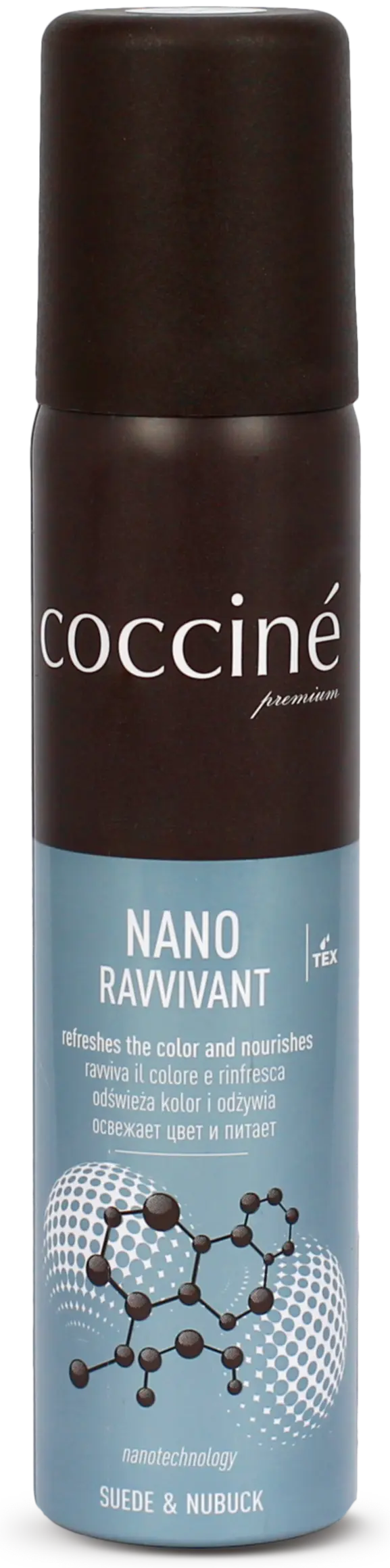 Coccine Nano Ravvivant hoitoaine mokkanahalle ja nupukille 100 ml, neutral