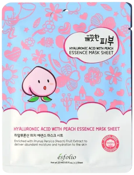 Esfolio Pure Skin Hyaluronic Acid with Peach kangasnaamio