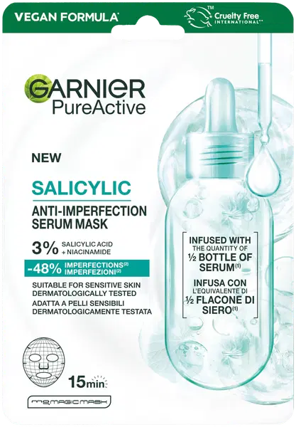 Garnier PureActive Salicylic Anti-Pimple seeruminaamio epäpuhtaalle iholle 1 pc