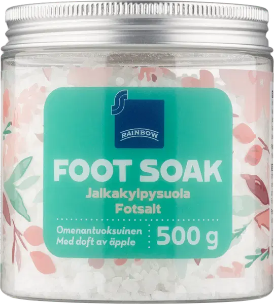 Rainbow jalkakylpysuola omenantuoksuinen 500g