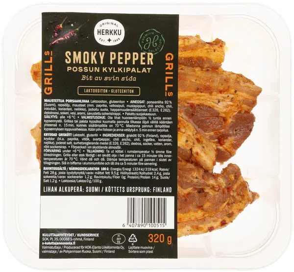 Herkku Grills kylkipalat Smoky Pepper 320g