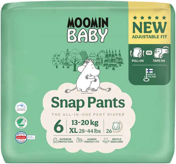Moomin Baby Snap Pants housuvaippa 6 -26  kpl, 13-20 kg