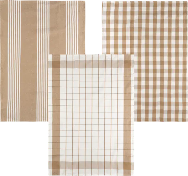 Tex Home keittiöpyyhe Stripes 3kpl beige