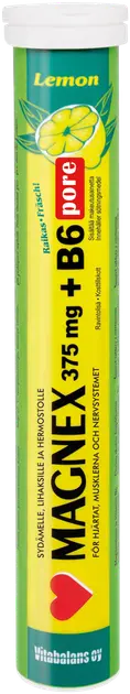 Magnex 375 mg + B6 pore 20 tabl. | Sokos verkkokauppa