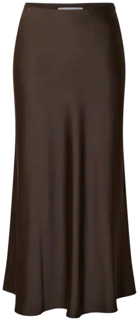 Polvimittainen Satiinihame Dark Chocolate