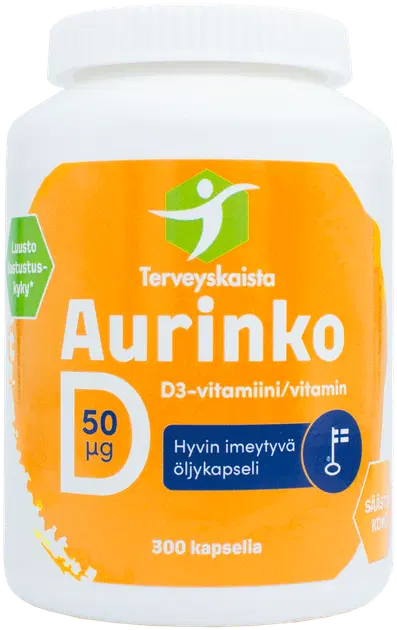 Terveyskaista Aurinko D 50 g 300 Kaps Sokos Verkkokauppa terveyskaista-aurinko-d-50-g-300-kaps-sokos-verkkokauppa