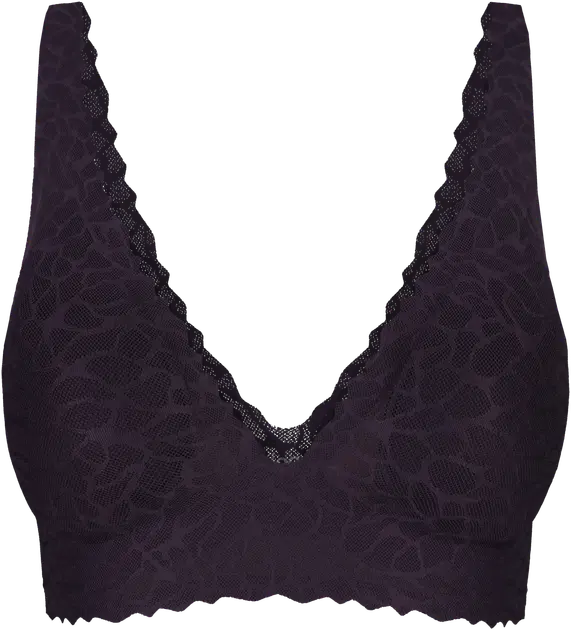 sloggi Zero Feel Natural Top Bustier, Black Combination, S, Angora., XS