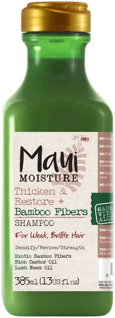 Maui Moisture Shampoo Mit Bambusfasern – 385 Ml, Sulfatfrei, Mit Aloe Vera Für Weiches, Glänzendes Haar