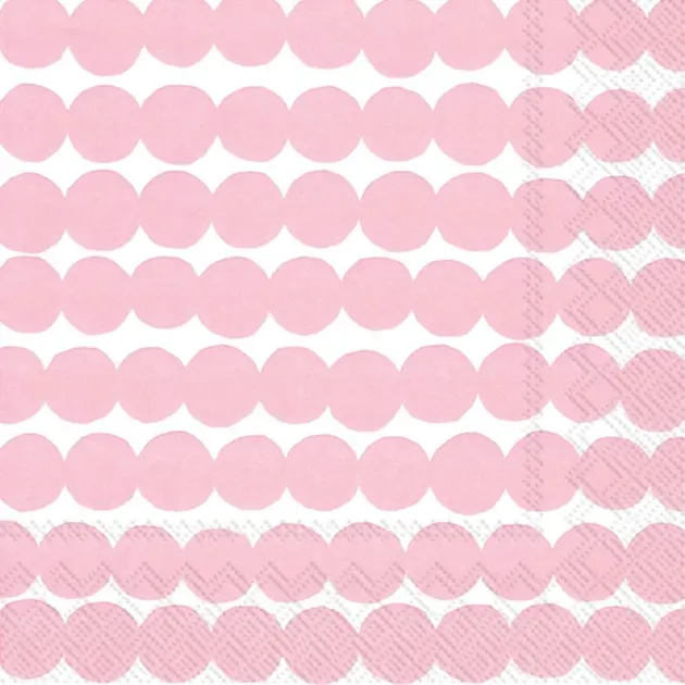 Marimekko 33cm Räsymatto vaaleanpunainen 20kpl lautasliina | Sokos  verkkokauppa