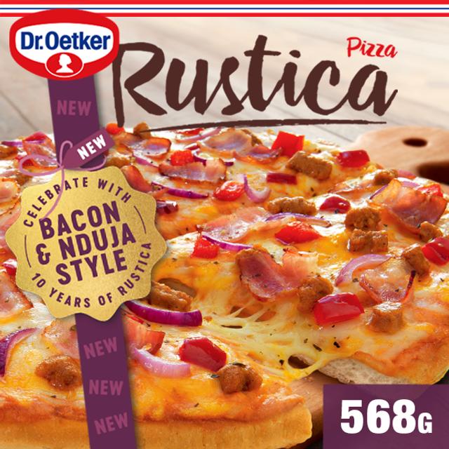 Dr. Oetker Rustica Bacon&Nduja style pakastepizza 568 g