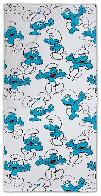 Lasten kylpypyyhe Smurffi 70x140 cm