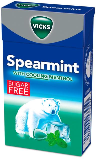 Vicks Spearmint sokeriton kurkkupastilli 40g