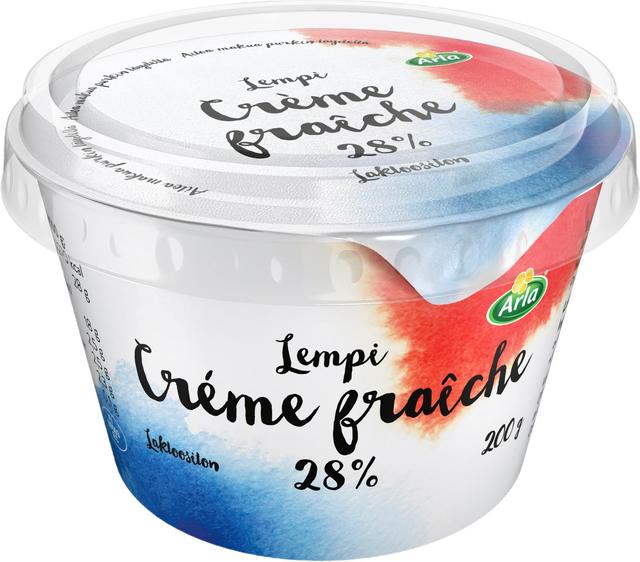 Arla Lempi Crème fraîche 200 g 28 %  laktoositon