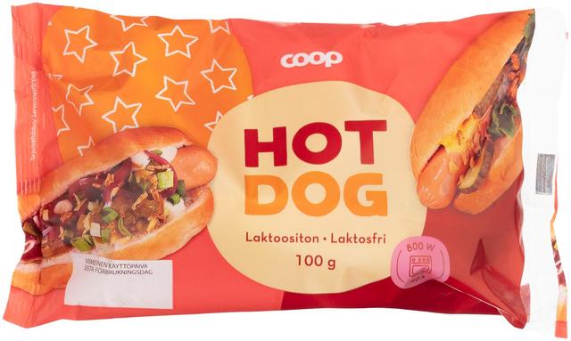 Coop Hot Dog laktoositon 100g