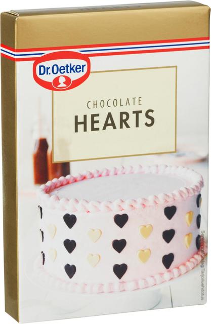Dr. Oetker Chocolate Hearts suklaakoristekuviot 45g