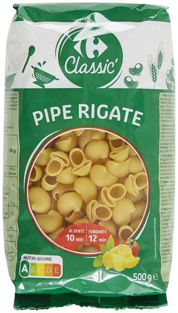 Carrefour classic pipe rigate pasta 500g