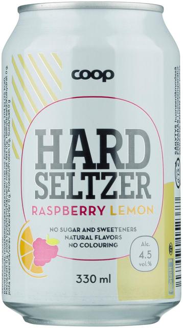 Coop Raspberry-Lemon 4,5% 330ml hard seltzer