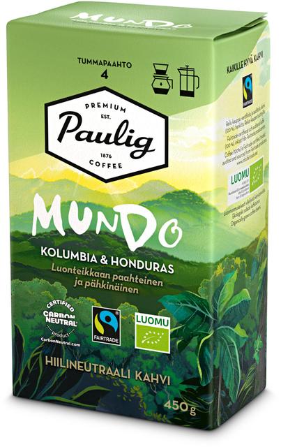 Paulig Mundo Kolumbia & Honduras Luomu kahvi suodatinjauhatus 450g