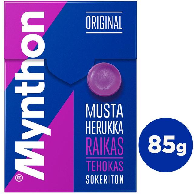 Mynthon Original Mustaherukka +C sokeriton kurkkupastilli 85g