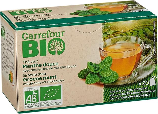 Carrefour Bio minttu vihreä tee luomu 20 pss
