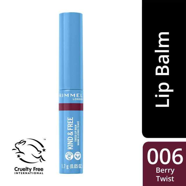 Rimmel Kind & Free Lip Balm 4 g, 006 Berry Twist huulivoide