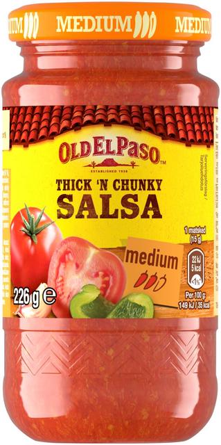 Old El Paso 226g Thick `N Chunky Salsa Medium