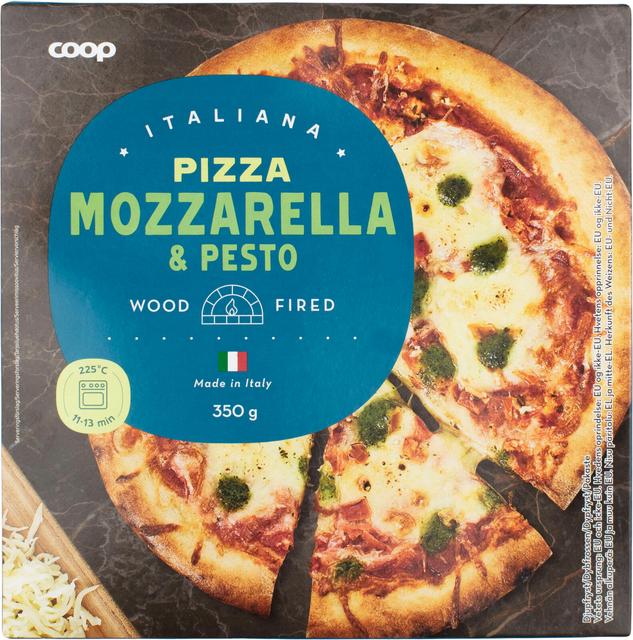Coop Pizza Mozzarella & Pesto 350 g pakaste