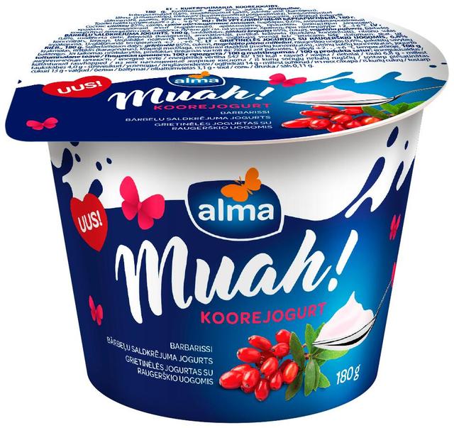 Alma Muah barbarissimaitseline koorejogurt, 180g