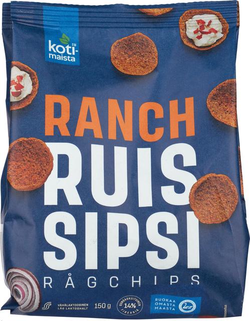 Kotimaista Ruissipsi Ranch 150 g