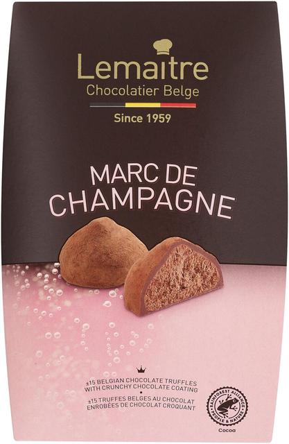 Double coated cocoa dusted truffles with Marc de champagne