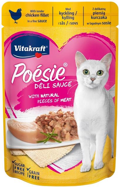 Vitakraft Poésie® Délice Kissan märkäruoka, kanaa kastikkeessa 85g