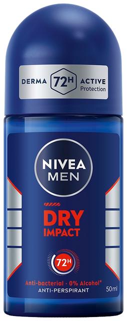 NIVEA MEN 50ml Dry Impact Deo Roll-On -antiperspirantti