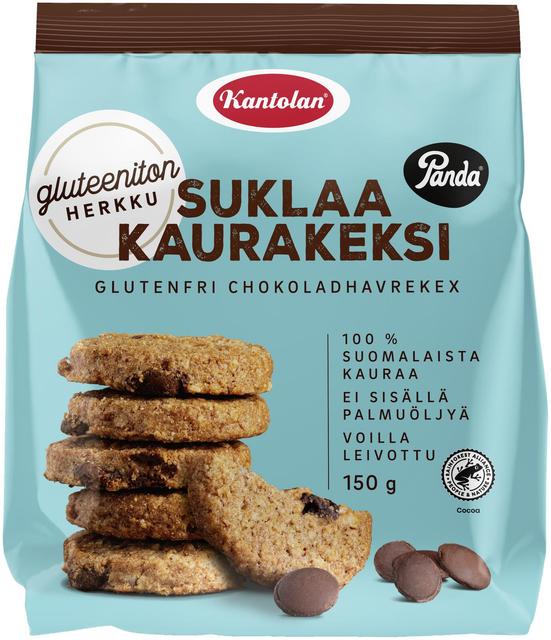 Kantolan gluteeniton kaurakeksi suklaa 150g